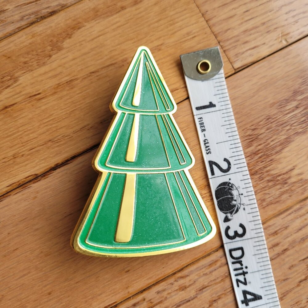 Bath & Body Works Staff Brooch Apron Pin Christmas Holiday Tree 3"